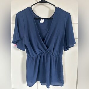Navy Blue Blouse